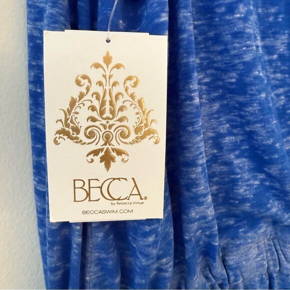 BECCA Beach Date Ultramarine Sleeveless Romper Cover-Up Blue Medium NWT - Picture 8 of 11